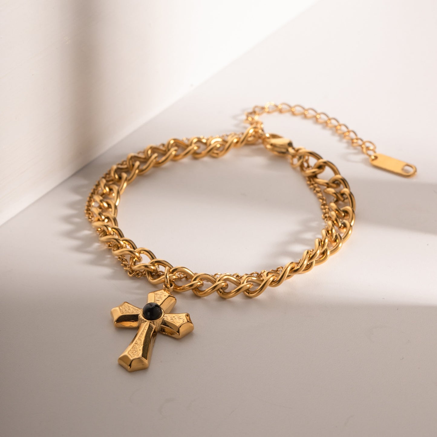 Gemstone Cross Fashion Bracelet