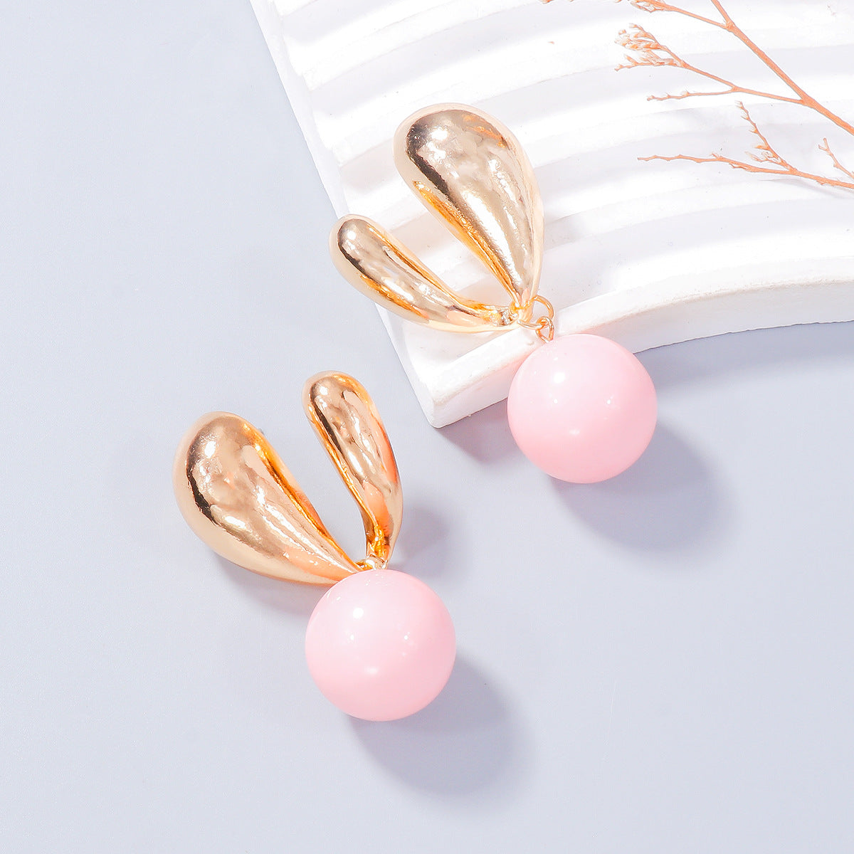 Glossy Bunny Fashion Earrings