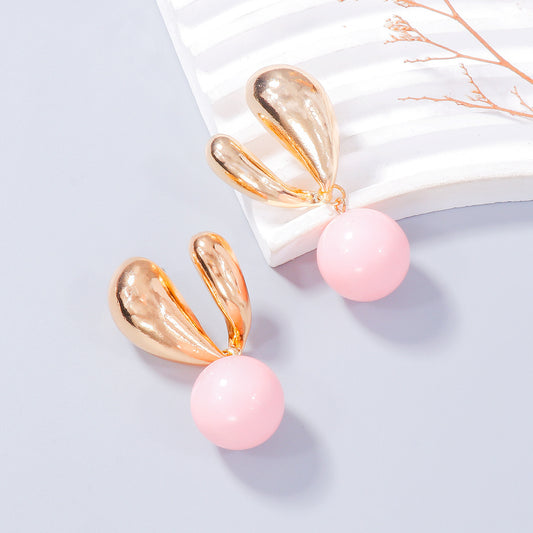 Glossy Bunny Fashion Earrings