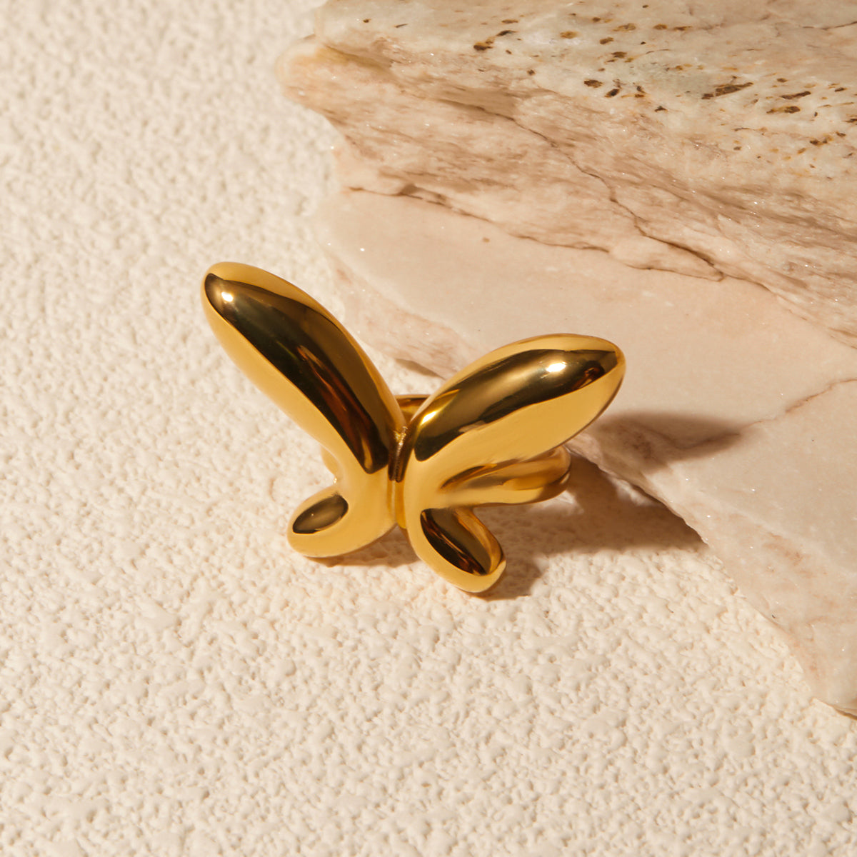 Satiny Butterfly Fashion Ring