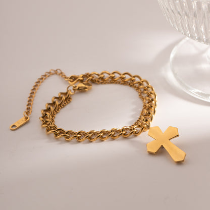 Gemstone Cross Fashion Bracelet