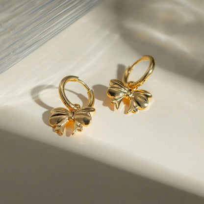 Golden Bow Fashion Earrings