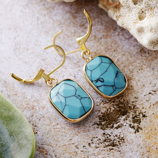 Textured Stone Fashion Earrings