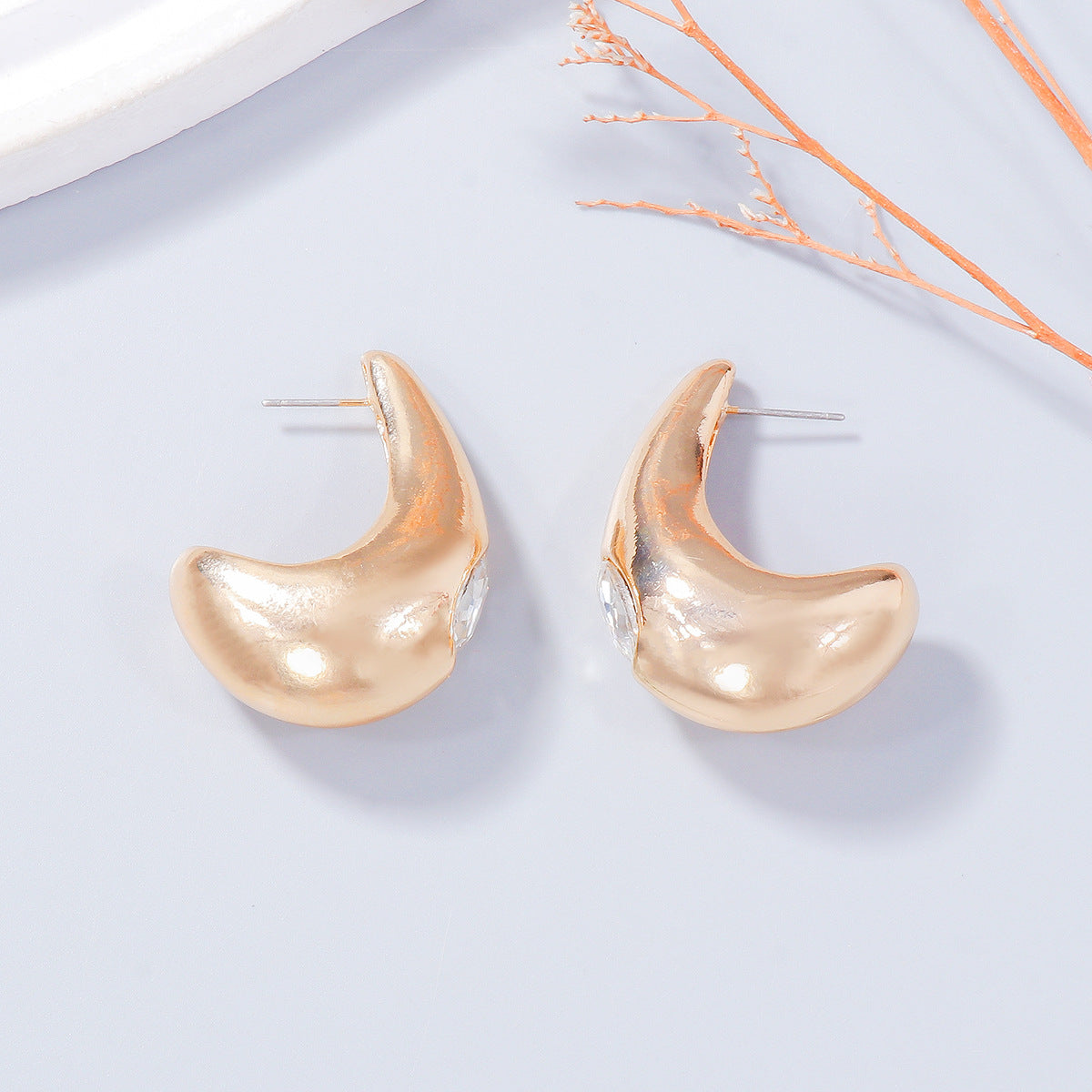 Silk Crescent Fashion Earrings