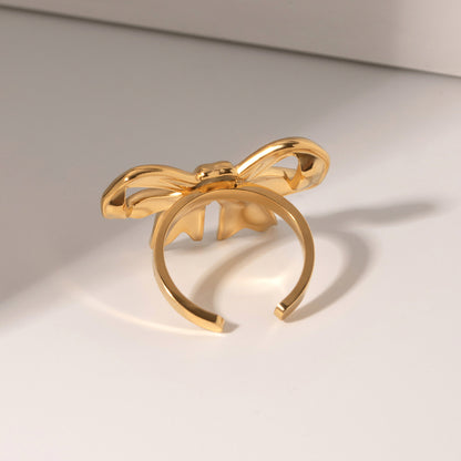 Smooth Infinity Bow Fashion Ring