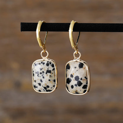 Textured Stone Fashion Earrings