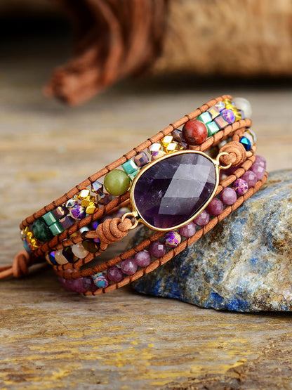 Amethyst Stone Fashion Bracelet