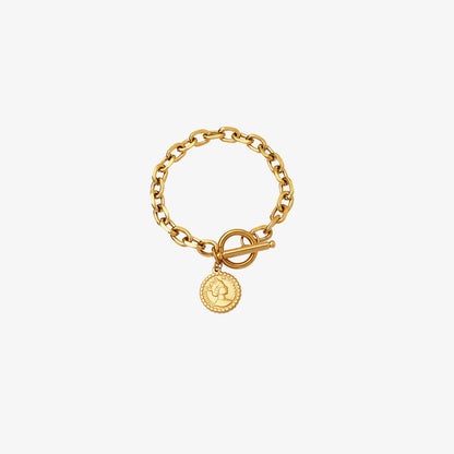 Chained Coin Fashion Bracelet