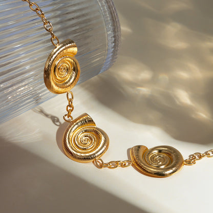 Looped Spiral Fashion Necklace