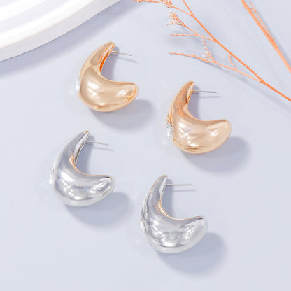 Silk Crescent Fashion Earrings