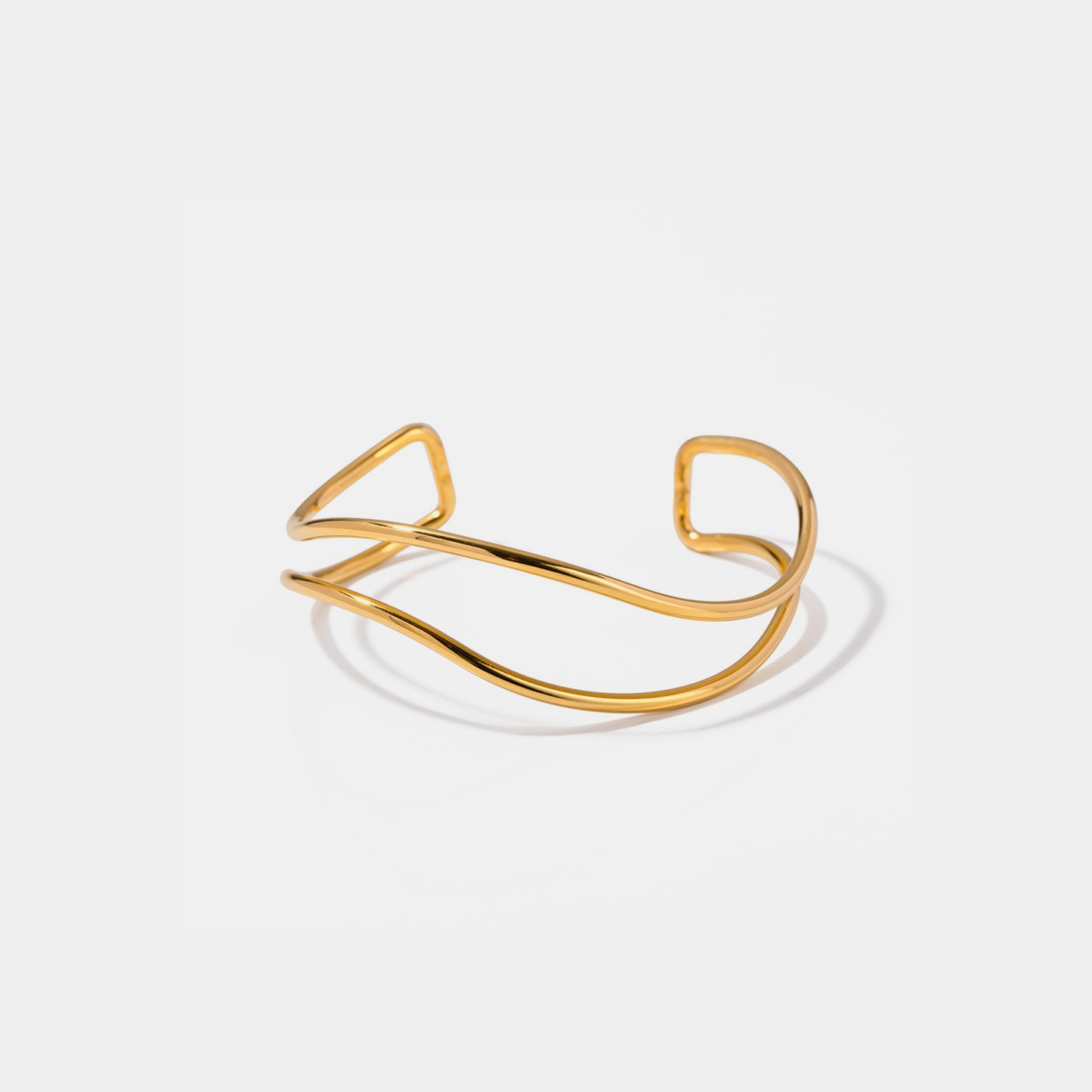 Waved Cuff Fashion Bracelet