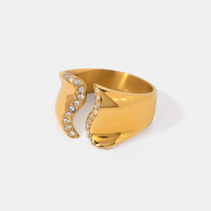 Bypass Cavity Fashion Ring