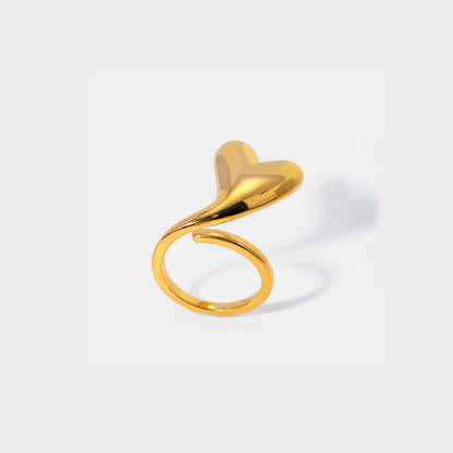 Heart Open Curve Fashion Ring