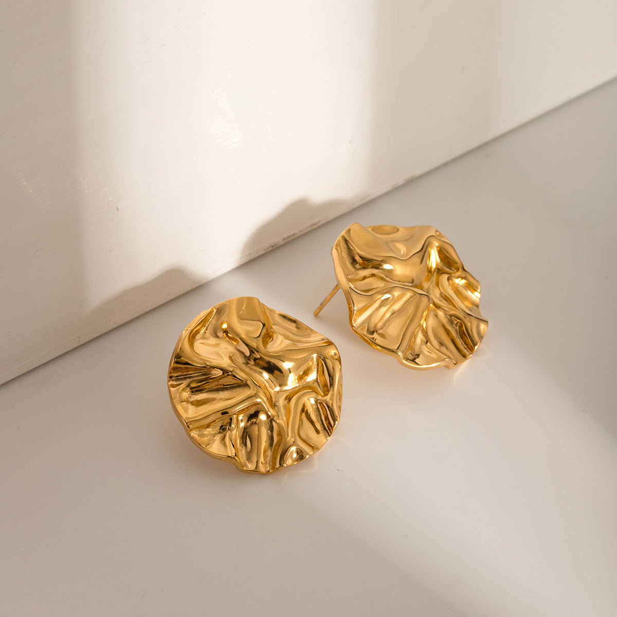 Disc Crumbled Fashion Earrings