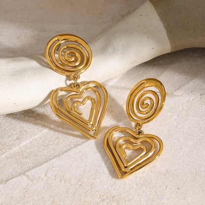 Hollow Heart Fashion Earrings