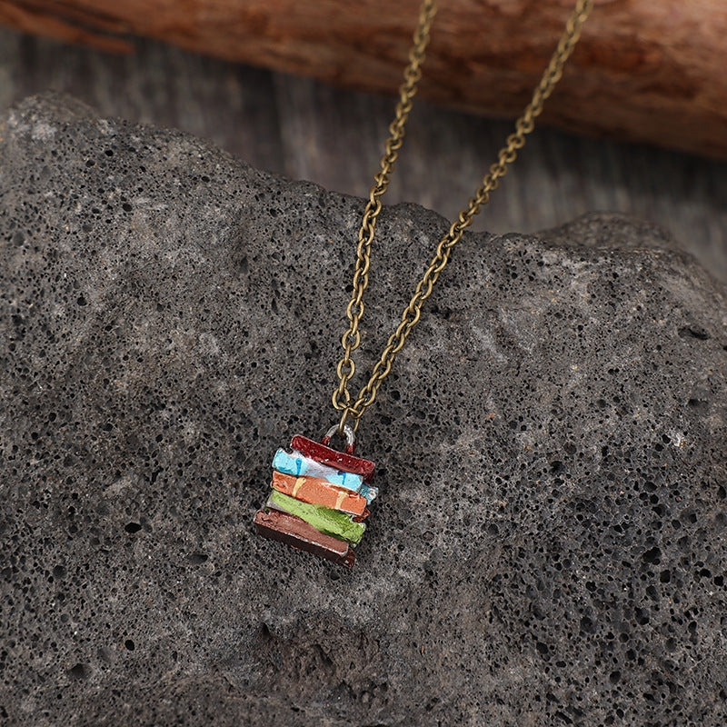 Multicolor Book Fashion Necklace