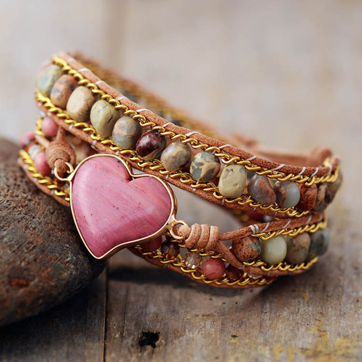 Heart Stone Fashion Bracelet