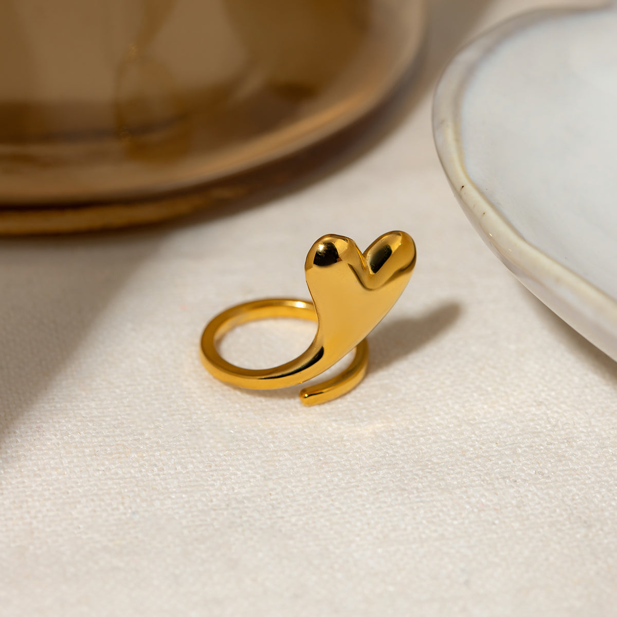 Heart Open Curve Fashion Ring