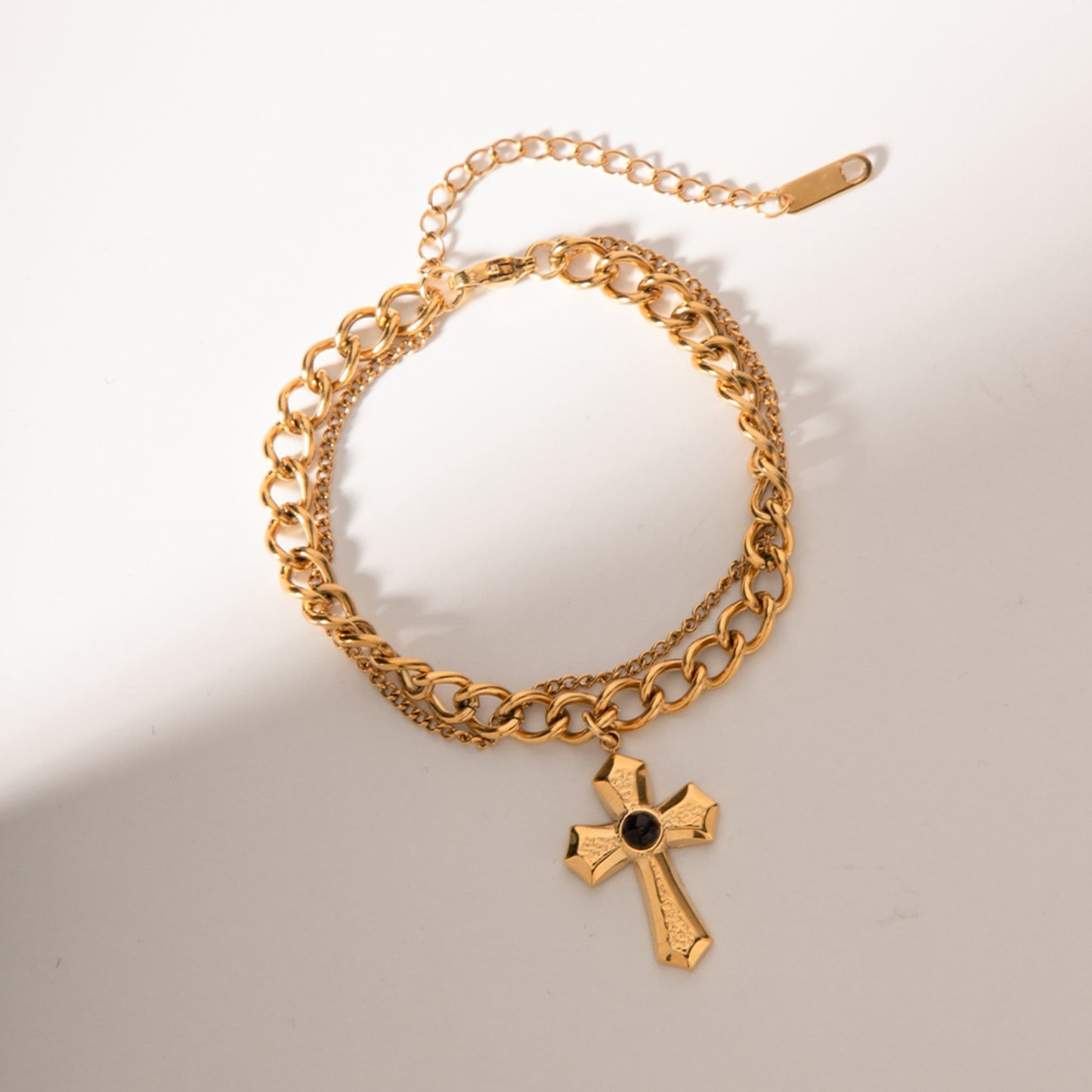 Gemstone Cross Fashion Bracelet