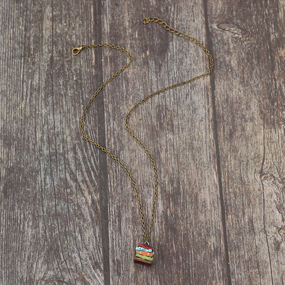 Multicolor Book Fashion Necklace