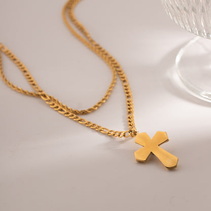 Chained Cross Fashion Necklace