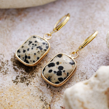 Textured Stone Fashion Earrings