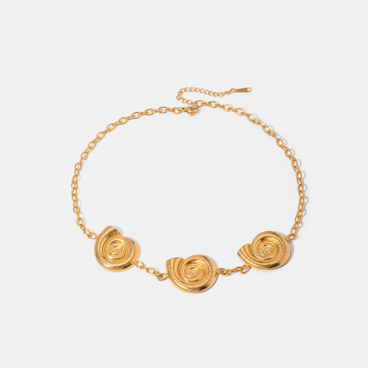 Looped Spiral Fashion Necklace