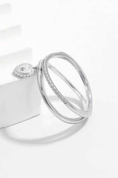 Heart Charm Fashion Ring