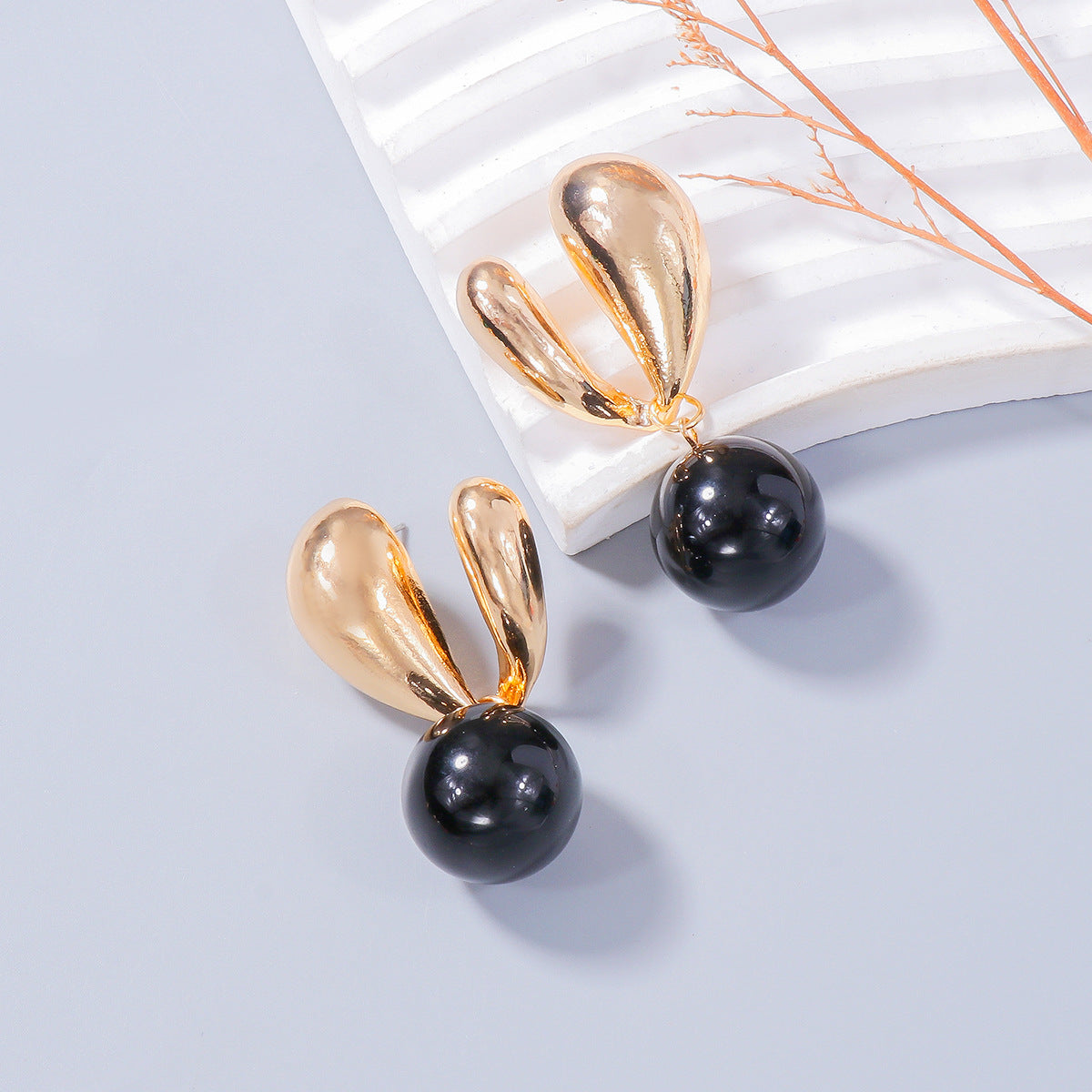 Glossy Bunny Fashion Earrings