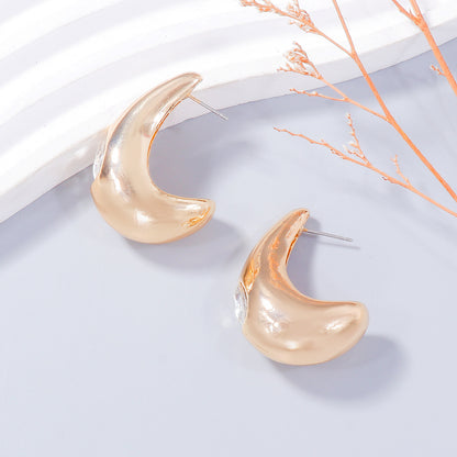 Silk Crescent Fashion Earrings