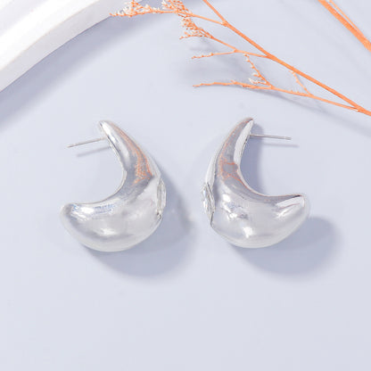 Silk Crescent Fashion Earrings