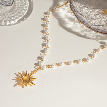 Pearl Sun Fashion Necklace