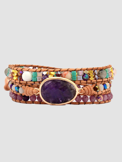 Amethyst Stone Fashion Bracelet